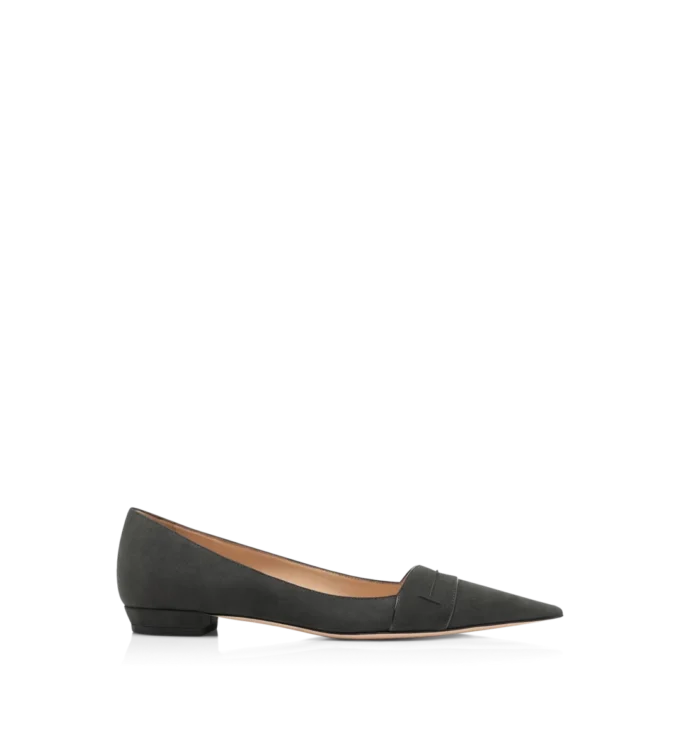 Ballerines Eva en cuir suédé