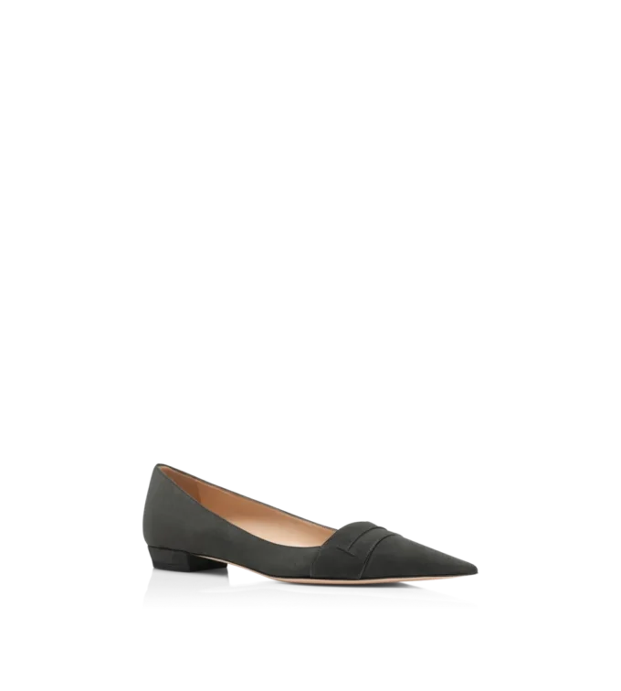 Ballerines Eva en cuir suédé