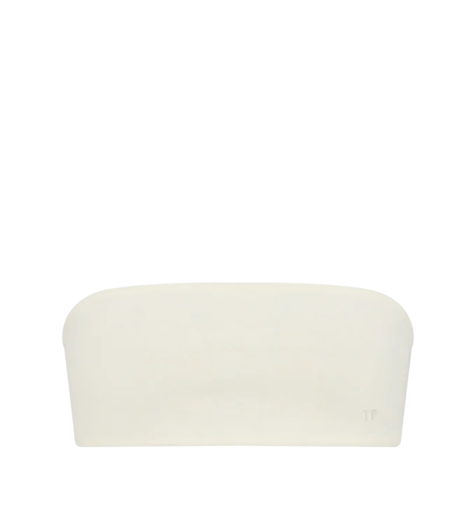 Bandeau sans bretelles avec logo Tf brodé ton sur ton