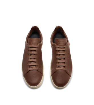 Baskets Warwick en cuir grainé souple