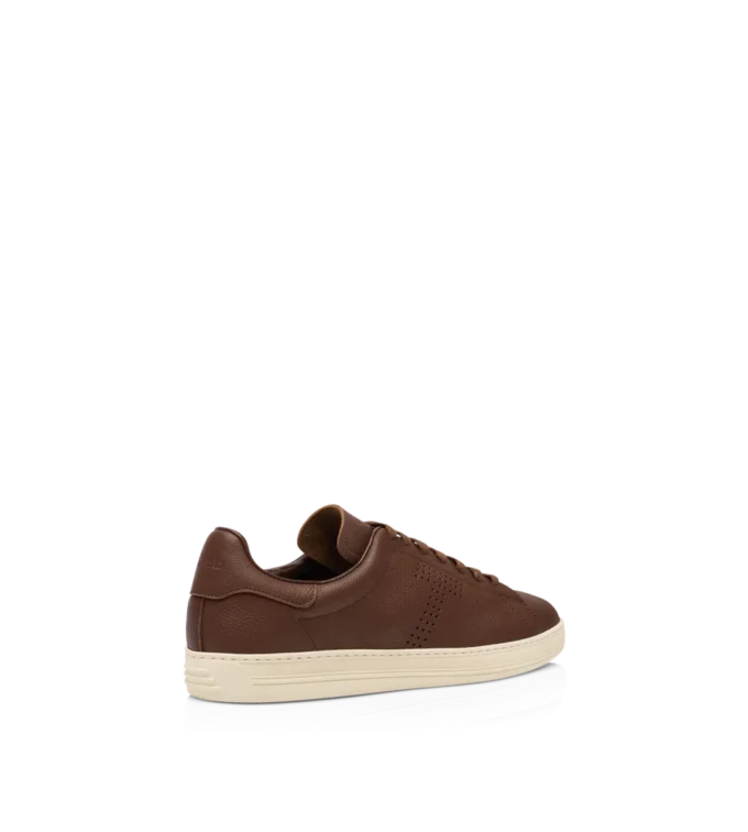 Baskets Warwick en cuir grainé souple