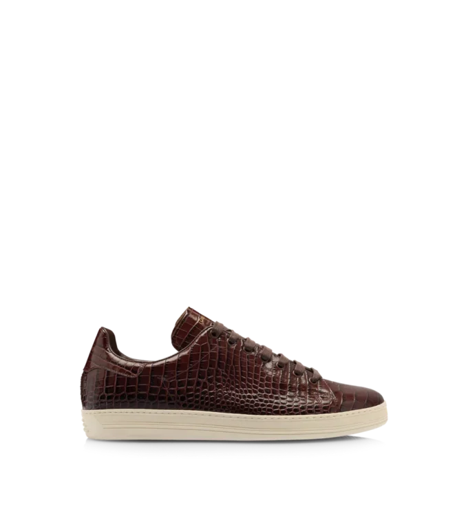 Baskets Warwick imprimées croco