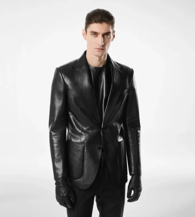 Blazer en cuir souple Blazer en cuir souple