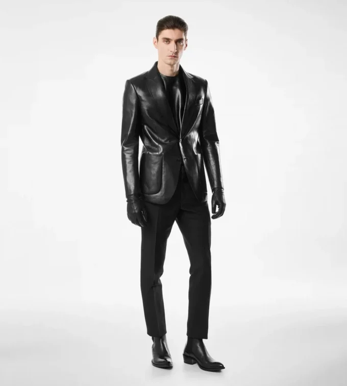 Blazer en cuir souple Blazer en cuir souple