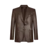 Blazer sur mesure en cuir nappa plongé souple Blazer sur mesure en cuir nappa plongé souple