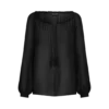 Blouse en soie à manches longues avec cordons