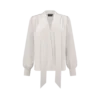 Blouse Lavallière à manches longues et col en V