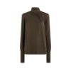 Blouse à manches longues en georgette de soie lavée Blouse à manches longues en georgette de soie lavée