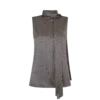 Blouse sans manches en soie Lavallière Blouse sans manches en soie Lavallière