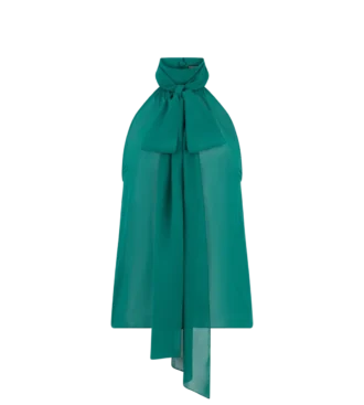 Blouse sans manches à lavallière