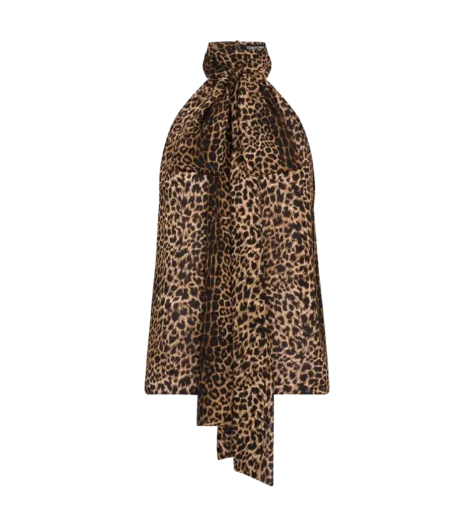 Blouse sans manches à lavallière Blouse sans manches à lavallière