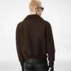 Blouson aviateur en nubuck et peau lainée Blouson aviateur en nubuck et peau lainée