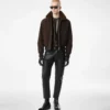 Blouson aviateur en nubuck et peau lainée Blouson aviateur en nubuck et peau lainée