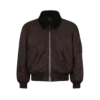 Blouson aviateur en nylon avec col en peau lainée Blouson aviateur en nylon avec col en peau lainée