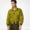 Blouson aviateur en nylon satiné Blouson aviateur en nylon satiné