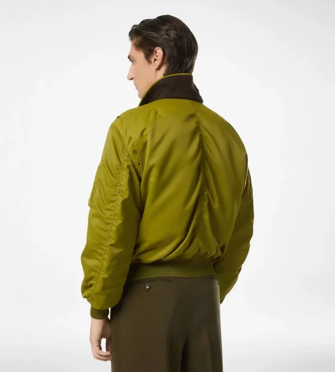 Blouson aviateur en nylon satiné Blouson aviateur en nylon satiné