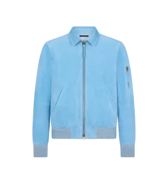 Blouson à col en daim cachemire