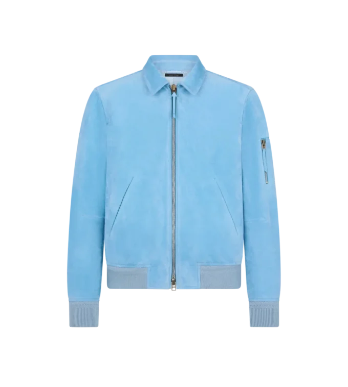 Blouson à col en daim cachemire Blouson à col en daim cachemire