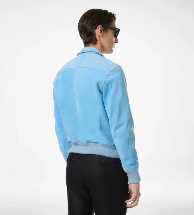 Blouson à col en daim cachemire Blouson à col en daim cachemire
