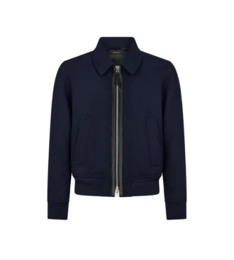 Blouson à col en sergé double face