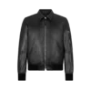 Blouson à col plongeant en cuir nappa souple Blouson à col plongeant en cuir nappa souple