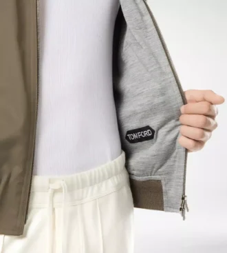 Blouson doublé de cachemire