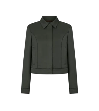 Blouson en coton viscose sergé avec passepoil
