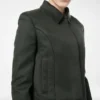 Blouson en coton viscose sergé avec passepoil Blouson en coton viscose sergé avec passepoil