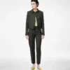 Blouson en coton viscose sergé avec passepoil Blouson en coton viscose sergé avec passepoil