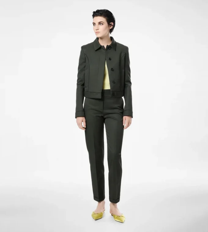 Blouson en coton viscose sergé avec passepoil Blouson en coton viscose sergé avec passepoil
