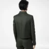 Blouson en coton viscose sergé avec passepoil Blouson en coton viscose sergé avec passepoil