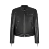 Blouson motard en cuir grainé nappa Blouson motard en cuir grainé nappa