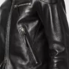Blouson motard en cuir grainé nappa Blouson motard en cuir grainé nappa
