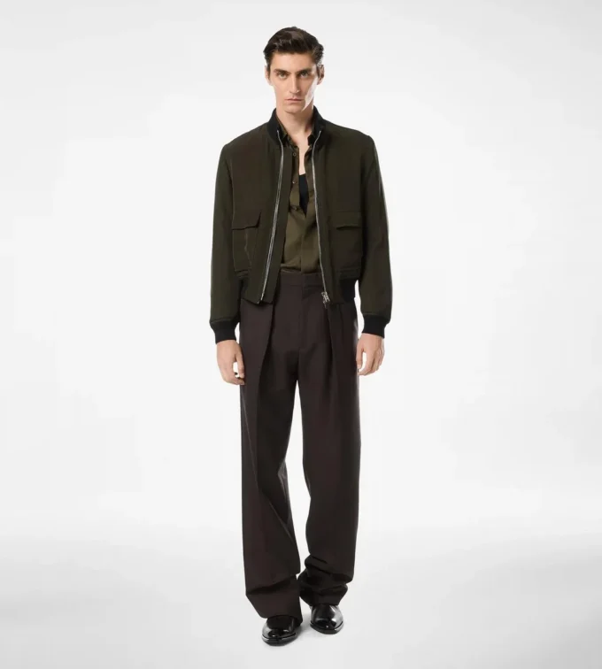 Blouson pilote en gabardine ultralégère Blouson pilote en gabardine ultralégère