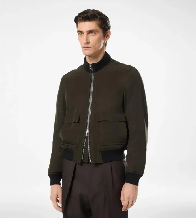 Blouson pilote en gabardine ultralégère Blouson pilote en gabardine ultralégère