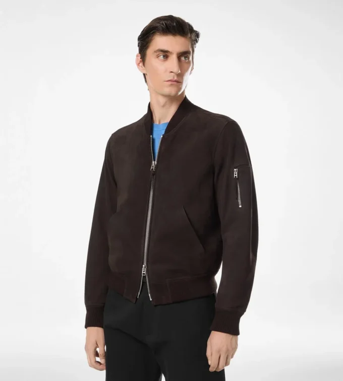 Bomber en daim léger