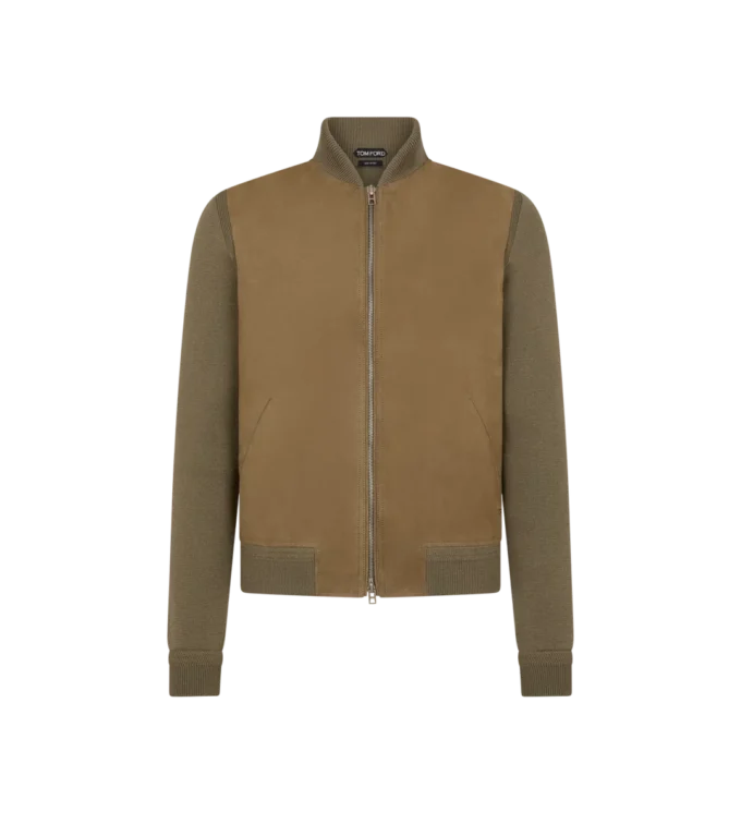 Bomber en nubuck et mérinos Bomber en nubuck et mérinos