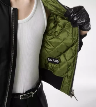Bomber en satin de soie