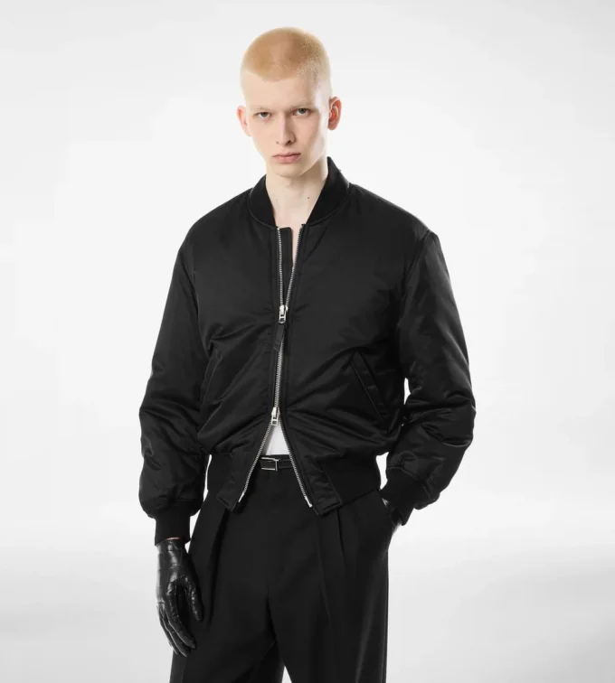 Bomber en satin de soie Bomber en satin de soie