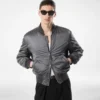 Bomber en satin de soie Bomber en satin de soie