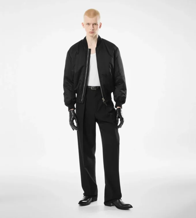 Bomber en satin de soie Bomber en satin de soie