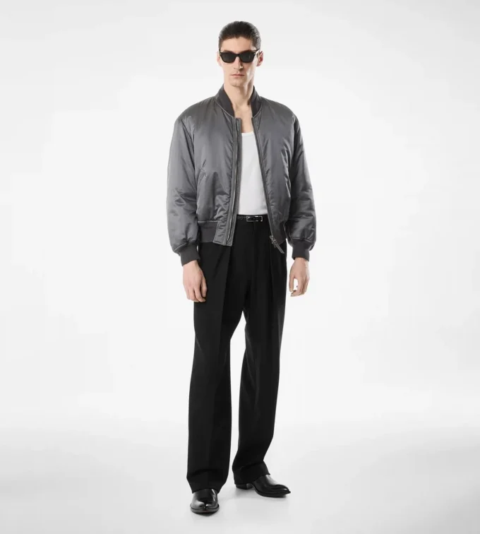 Bomber en satin de soie Bomber en satin de soie