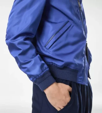 Bomber léger en popeline de soie technique
