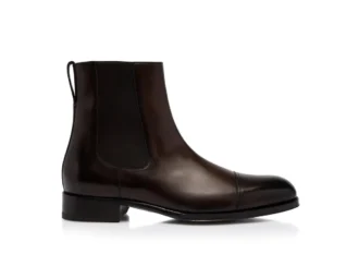 Bottes Chelsea Edgar en cuir bruni