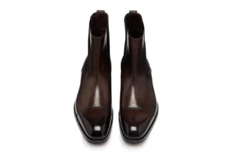 Bottes Chelsea Edgar en cuir bruni