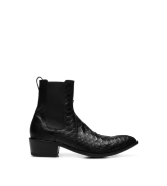 Bottes Chelsea en python imprimé mat Bottes Chelsea en python imprimé mat