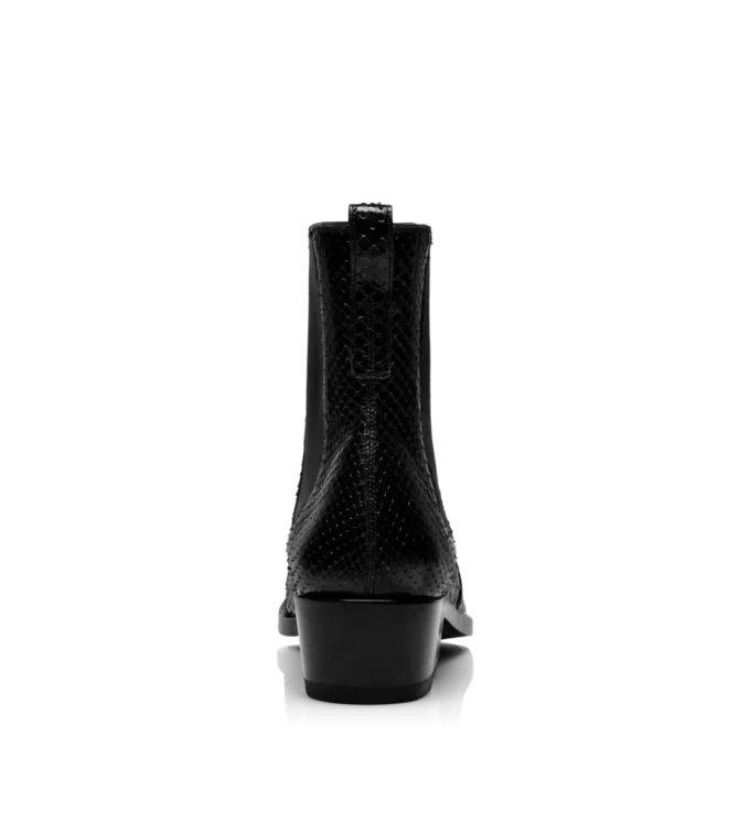 Bottes Chelsea en python imprimé mat