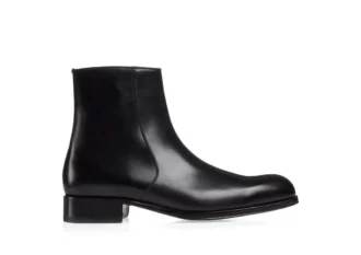 Bottes à fermeture éclair Edgar en cuir bruni