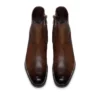Bottes à fermeture éclair Edgar en cuir bruni