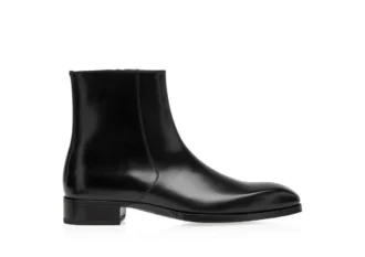 Bottes à fermeture éclair Elkan en cuir bruni